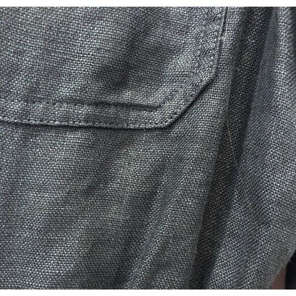 Vintage Liz Claiborne Black built in belt linen utility blazer jacket Size 8 - Picture 6 of 12